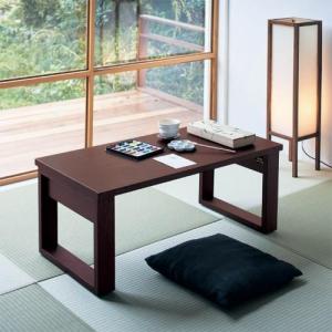 タモ材の折れ脚リビングテーブルの商品写真