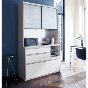 お手入れ簡単奥行が選べるキッチンボード・ホワイト