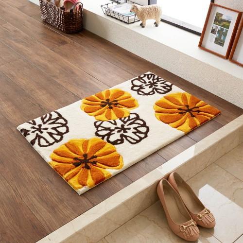 花柄の玄関マットの商品写真