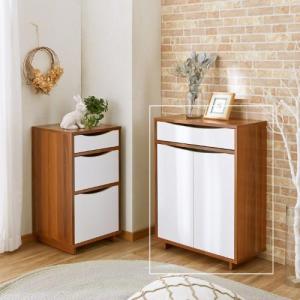 引出し付きツートンキャビネットの商品写真