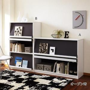 フラップ扉のツートンディスプレイラックの商品写真