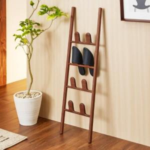 ウォルナット材のスリッパラック(リーフラック)の商品写真