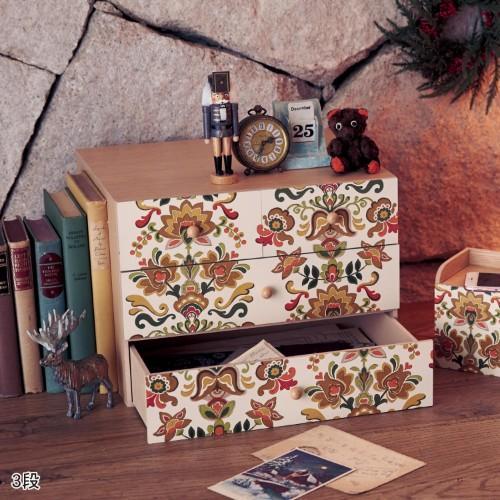 ベルリンのビンテージ調柄の卓上チェストの商品写真