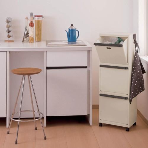 キャスター付き分別キッチンゴミ箱<2分別/3分別>の商品写真