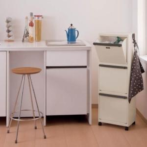 キャスター付き分別キッチンゴミ箱<2分別/3分別>