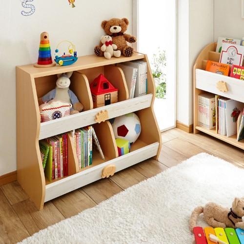 仕切りが動く絵本&おもちゃラックの商品写真