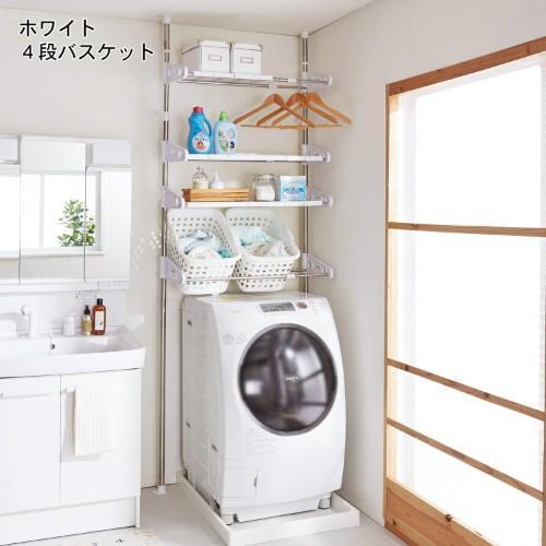 幅伸縮式極太突っ張りランドリーラックの商品写真