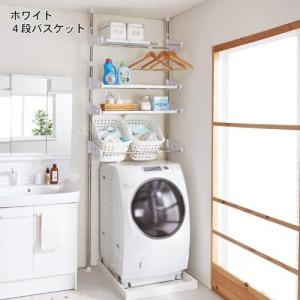 幅伸縮式極太突っ張りランドリーラックの商品写真