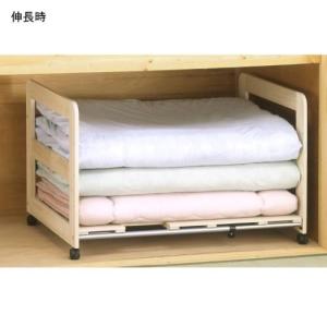 桐すのこの幅伸縮押入れ布団ワゴンの商品写真