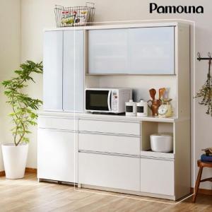 お手入れ簡単!奥行が選べるガラス扉のキッチンボード(高さ187cm)