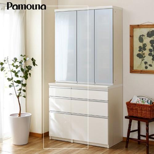 幅40cmの奥行が選べるガラス扉のカップボードの商品写真