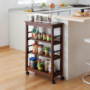 スリムタイルトップキッチンワゴン