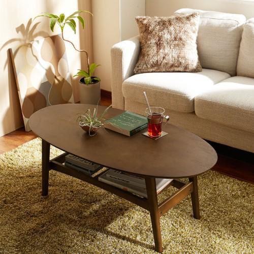 楕円のリビングテーブルの商品写真