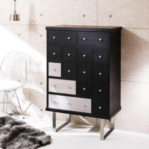 【カラーオーダー】スチール脚のモダン桐チェスト(ハイタイプ)の商品写真