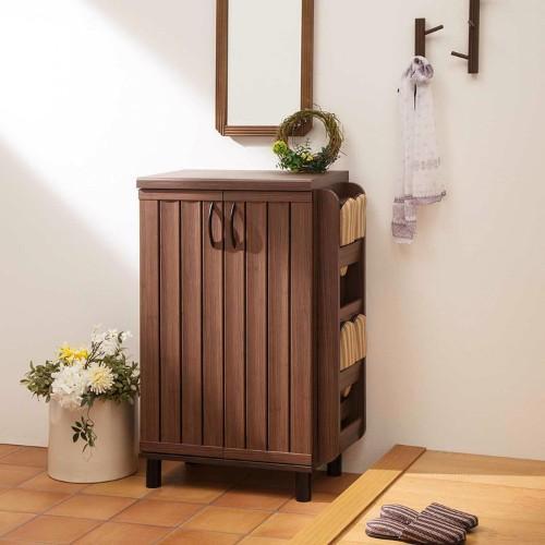 サイドスリッパラック付き通気できるシューズボックスの商品写真