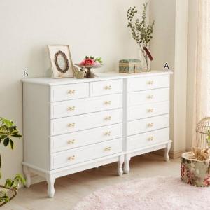 リボン取っ手のエレガントチェストの商品写真