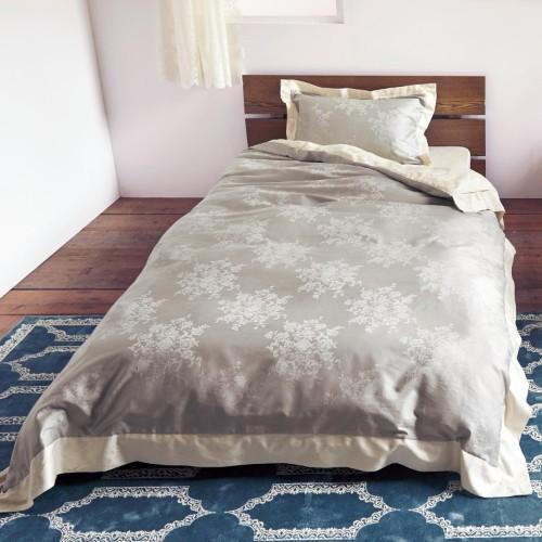 綿100%サテンのジャカード織り布団カバー2点セットの商品写真