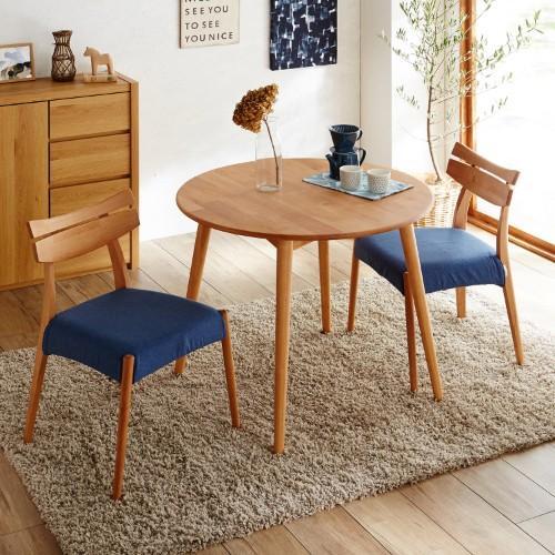 【大型商品送料無料】アルダー材の円形ダイニングテーブルの商品写真