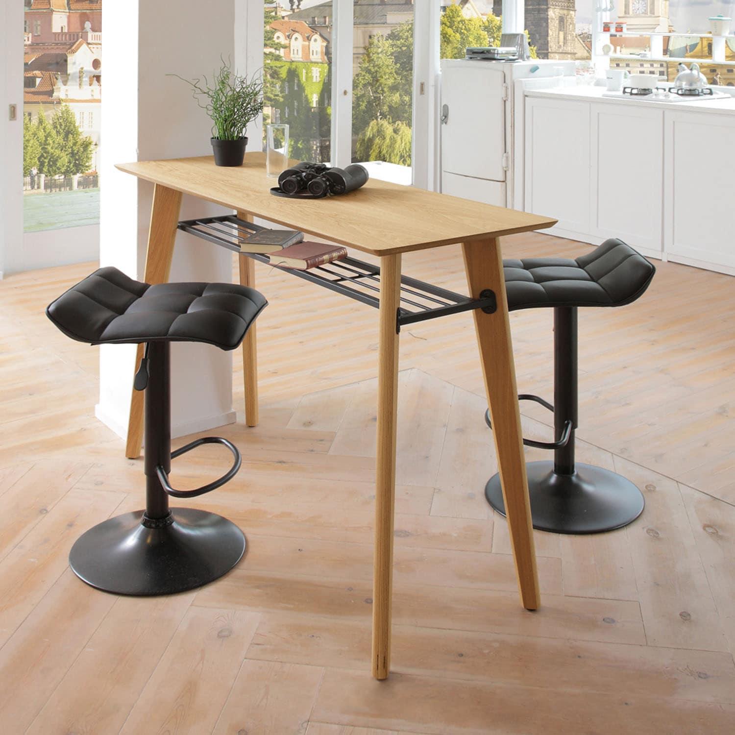 スッキリデザイン脚のカウンターテーブル<2人用>の商品写真