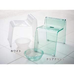 ガラスのように見えるアクリルバスチェア・風呂桶の商品写真
