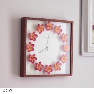 プルメリアモチーフの壁掛け時計の商品写真