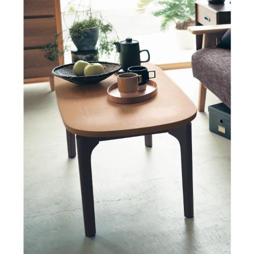 黒脚がスタイリッシュ。オーバル型リビングテーブルの商品写真