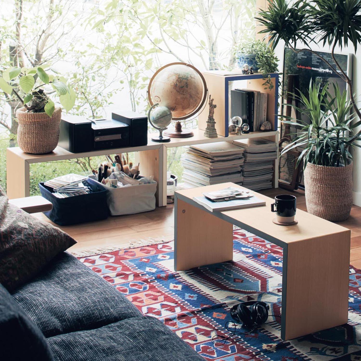 タモ材のマルチに使えるシンプルラック<幅40/幅80cm>の商品写真