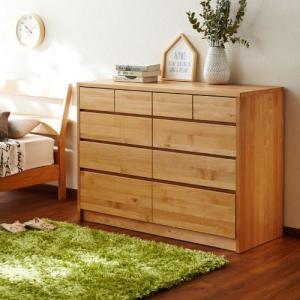 【幅1cmピッチサイズオーダー】木目が美しい国産アルダー材のチェスト(4段)の商品写真