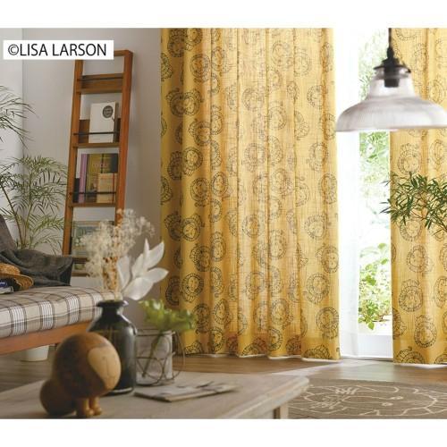 麻混のナチュラルカーテン<ライオン>の商品写真