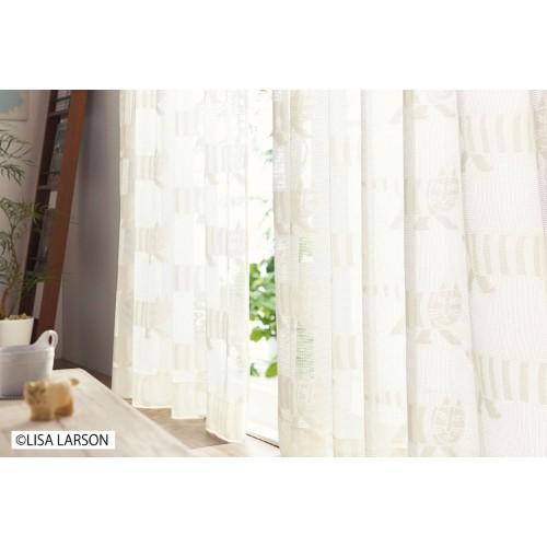 ざっくり編んだナチュラルレースカーテン<マイキー>の商品写真
