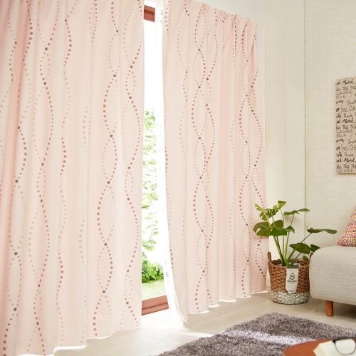 【58サイズ】ウェーブ柄の遮光カーテンの商品写真