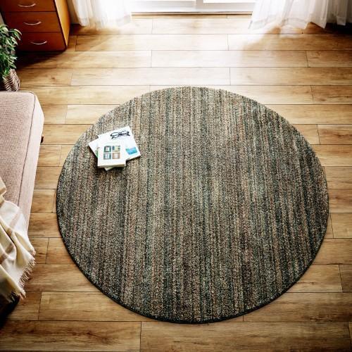 日本製ミックスカラーの抗菌防臭防ダニ円形ラグの商品写真