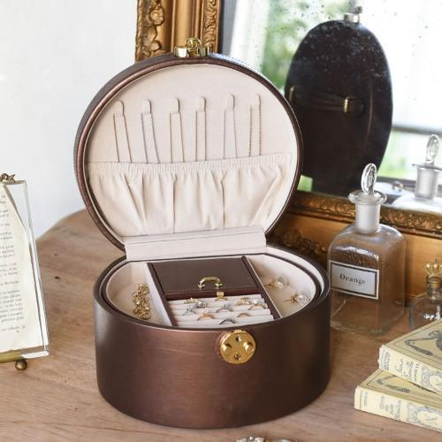 円形アクセサリーケース・ジュエリーボックスの商品写真