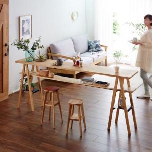 北海道産楢材オイル仕上げのカウンターテーブルの商品写真