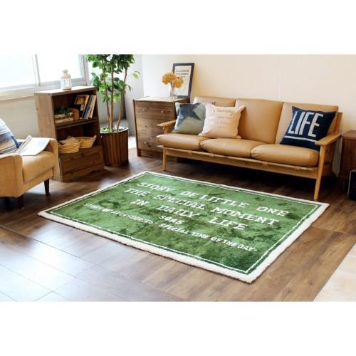 ロゴデザインのラグの商品写真