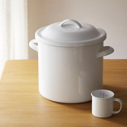 【まとめて購入でお得!】琺瑯のライスストッカーの商品写真