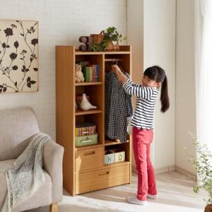 リビングにも置きやすいキッズハンガーラックの商品写真