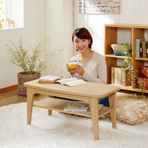 棚付きリビングローテーブルの商品写真