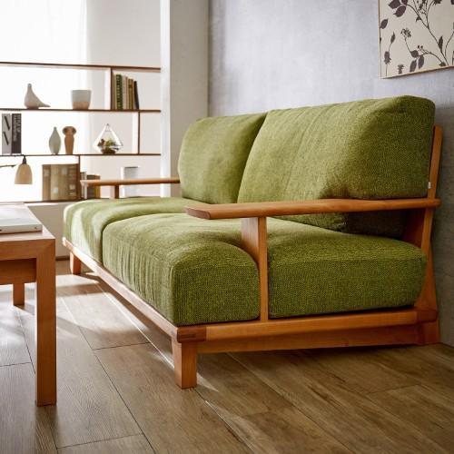 天然木アルダー材オイル仕上げのソファー(3人掛け)の商品写真