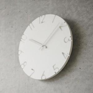 白い掛け時計「カーヴド」<小:直径約24/大:直径約30.5cm>の商品写真