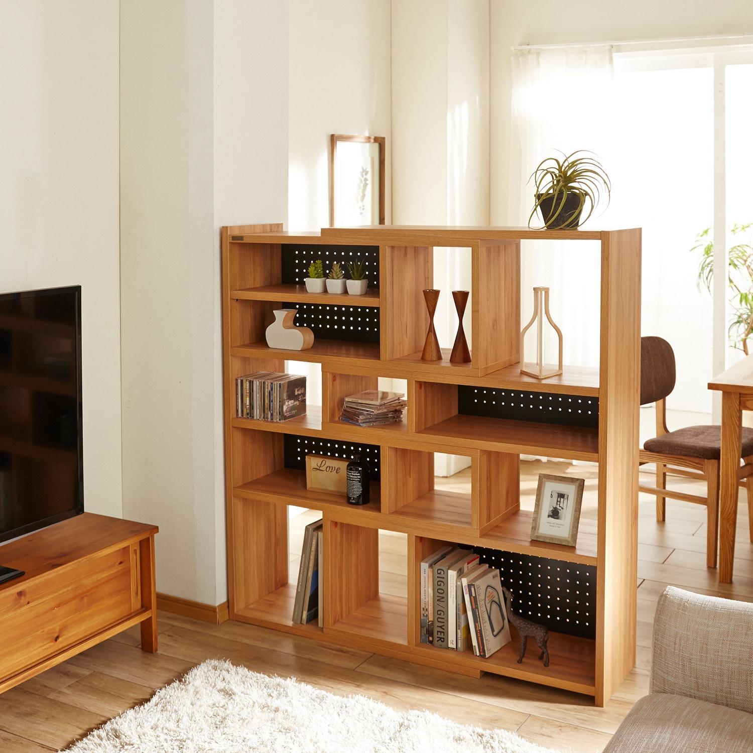 ツートン伸縮間仕切りラックの商品写真