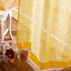 【おうちディズニー】ジャカード編みレースカーテン[日本製]「美女と野獣」