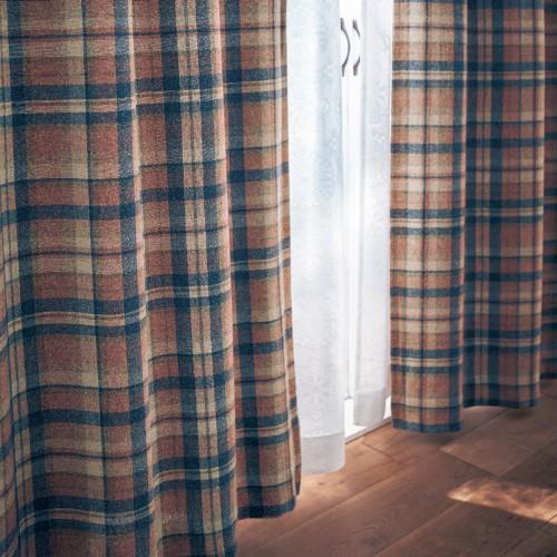 裏地付き先染め綿混素材の遮光・遮熱カーテン[日本製]の商品写真