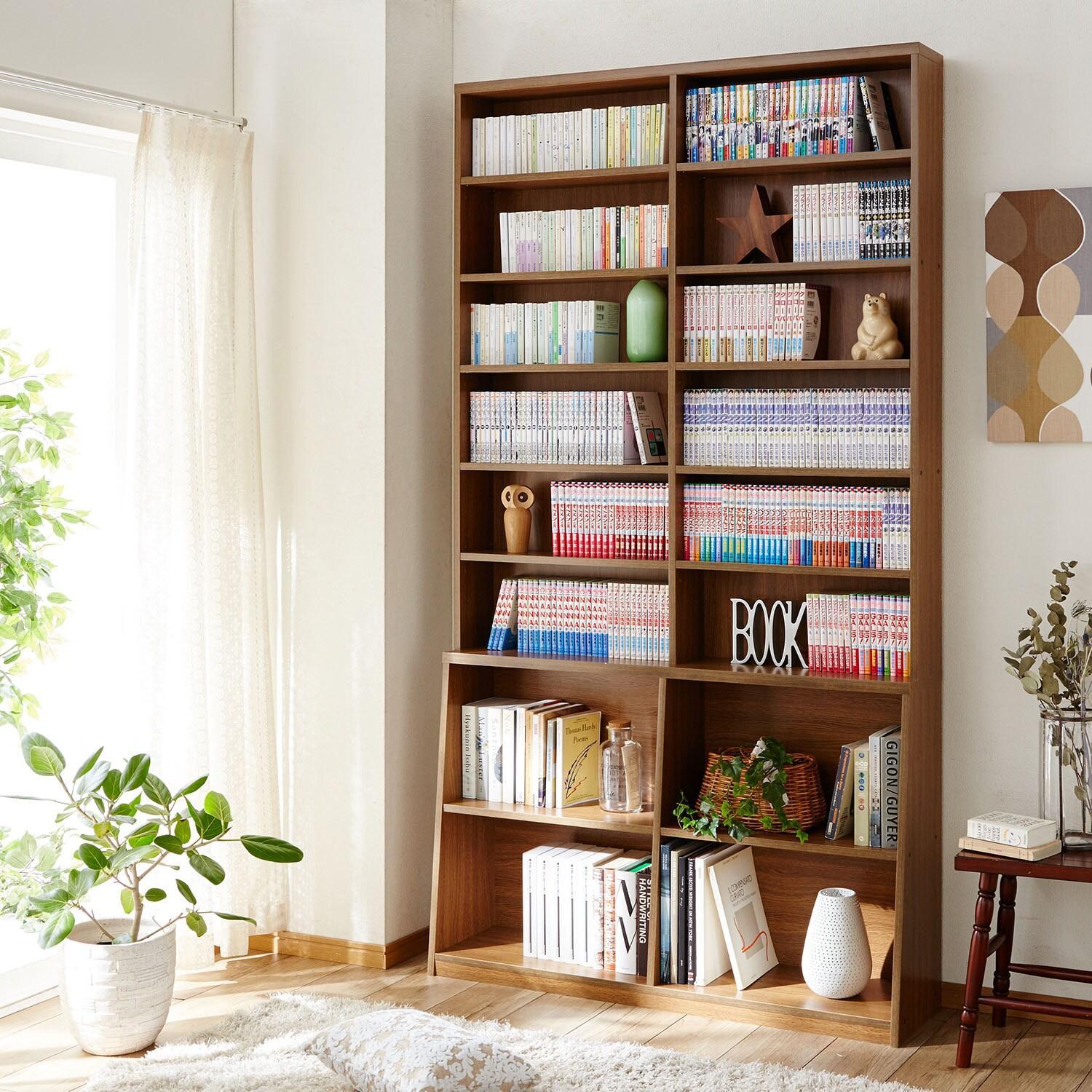 [日本製]幅5タイプから選べる大量収納本棚・オープンラックの商品写真