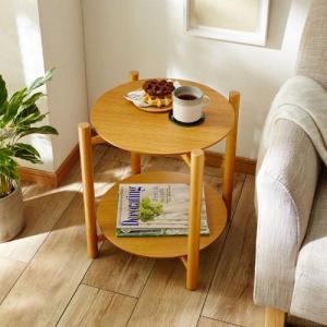 天然木のサイドテーブルの商品写真