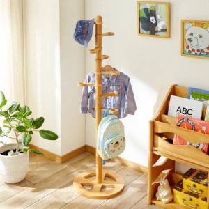 天然木の子ども用ポールハンガーの商品写真