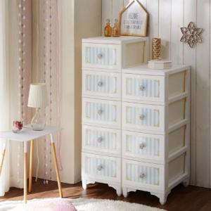 陶器取っ手のストライプトデザイン樹脂チェストの商品写真