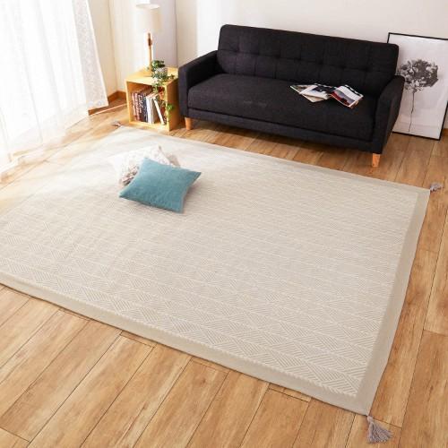 インド綿のヘリンボン調柄ラグの商品写真