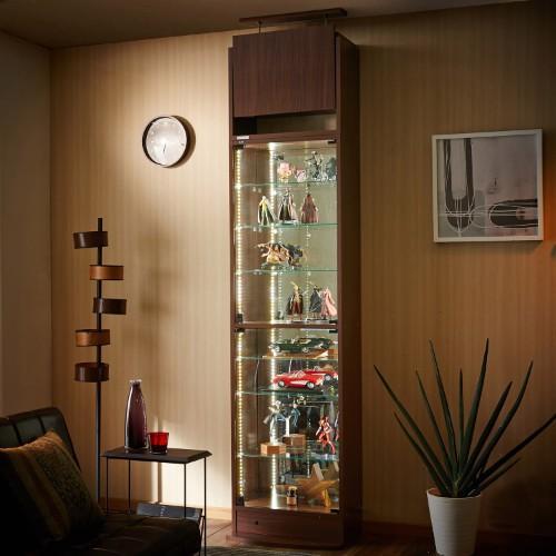 LEDライト付きコレクションキャビネット(幅55cm)の商品写真