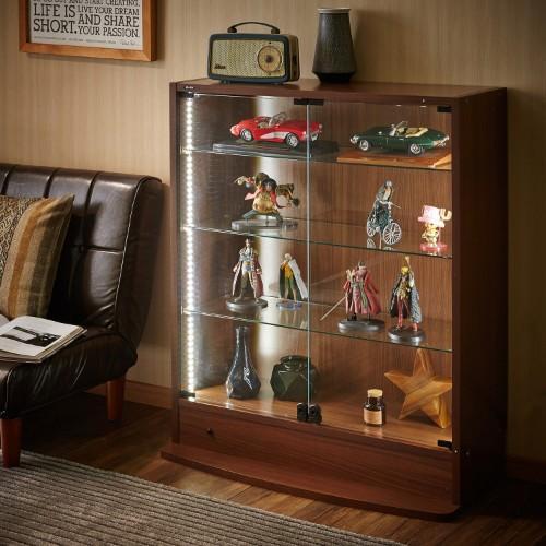 LEDライト付き大型コレクションキャビネット(幅83cm)の商品写真